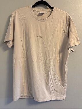LSKD Men's Crew Neck T-Shirt in Light Beige